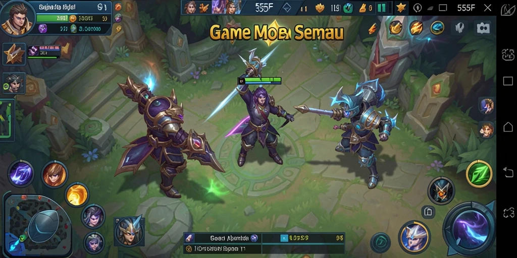 Tangkapan layar menampilkan aksi intens gameplay MOBA.