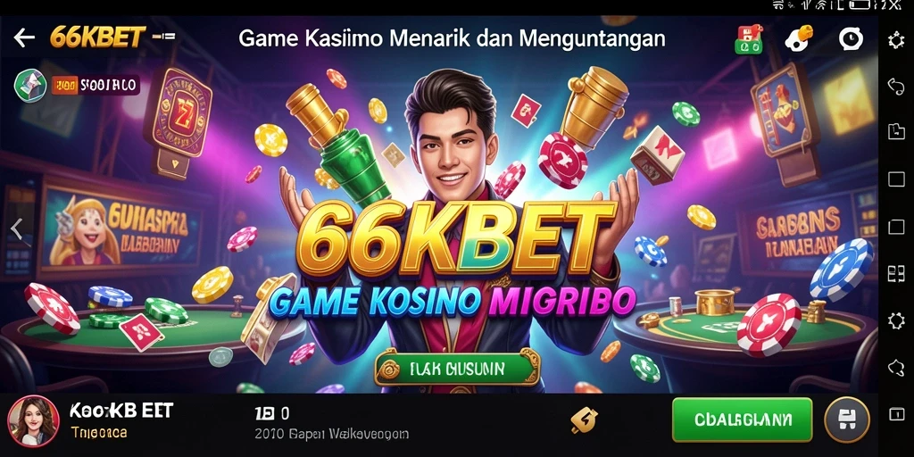 Screenshot utama <strong>66KBET</strong> menampilkan gameplay kasino yang mendebarkan.