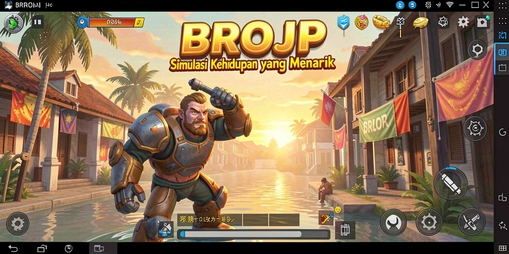 Tampilan gameplay BROJP yang menarik dan imersif dalam simulasi.