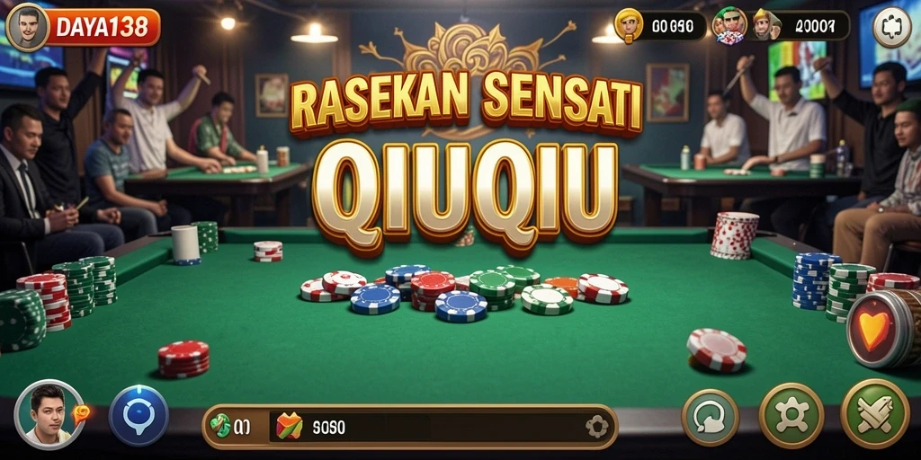 Screenshot gameplay QiuQiu yang menampilkan suasana seru dan interaksi pemain.