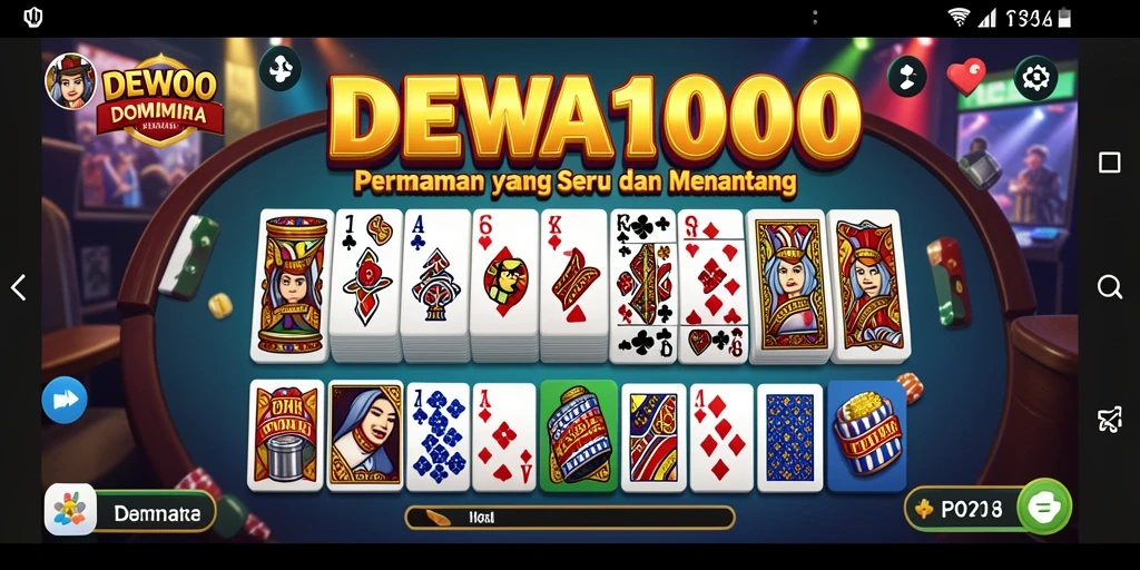 Tampilan permainan Domino yang seru dan interaktif.