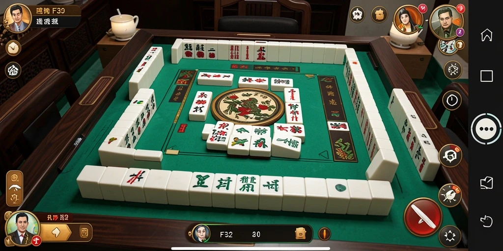 Screenshot F32 yang menampilkan gameplay <strong>Mahjong</strong> yang menarik.