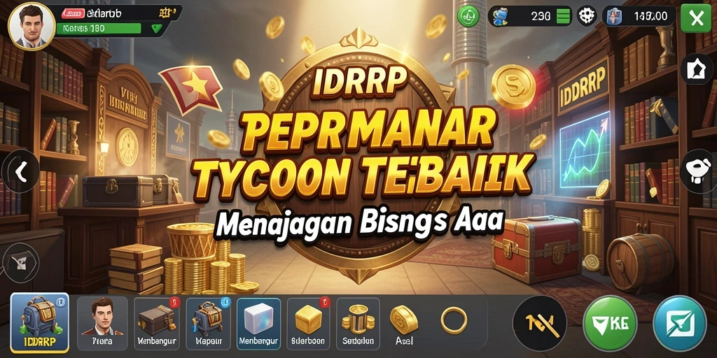 Tampilan gameplay IDRRP yang menarik dengan elemen Tycoon yang kuat.