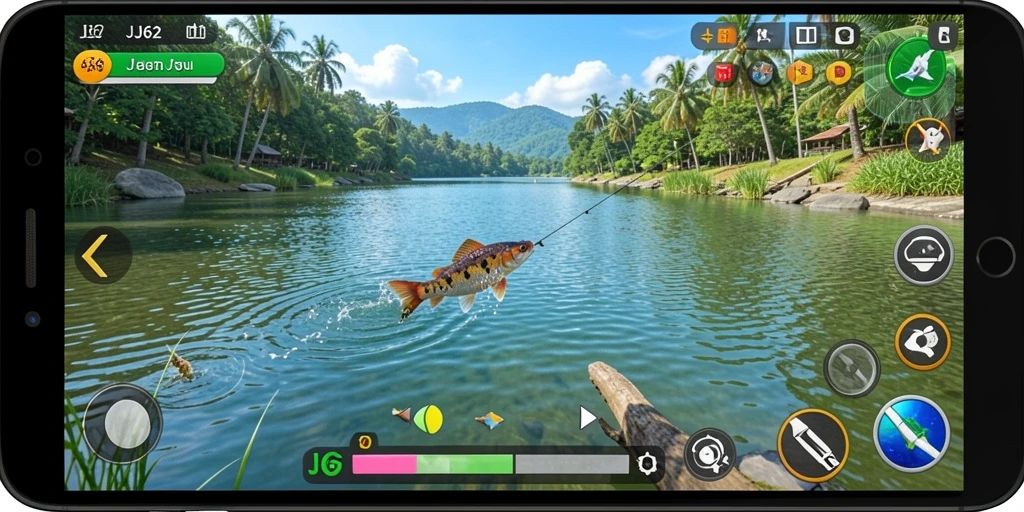 Tangkapan ikan yang menakjubkan dalam gameplay JJ62.