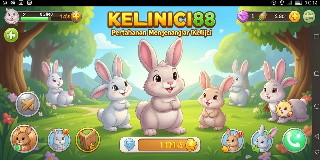 Screenshot KELINCI88 menampilkan aksi seru pertempuran Tower Defense.