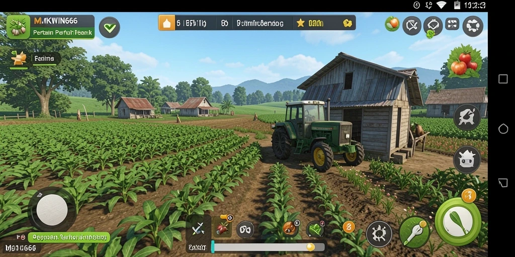 Tampilan gameplay MKWIN666 dengan aktifitas pertanian yang menarik.