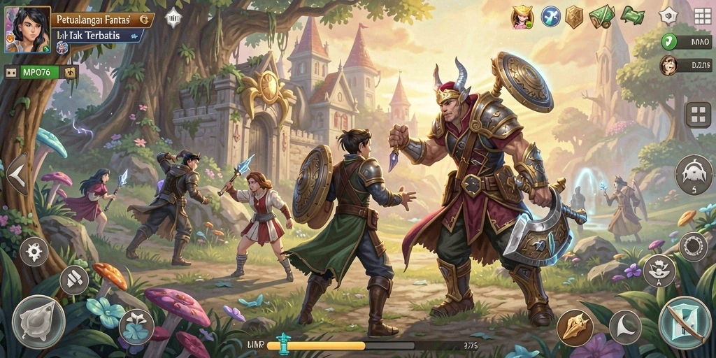 Tangkapan layar gameplay MPO76 menampilkan aksi pertempuran yang seru dan dinamis.