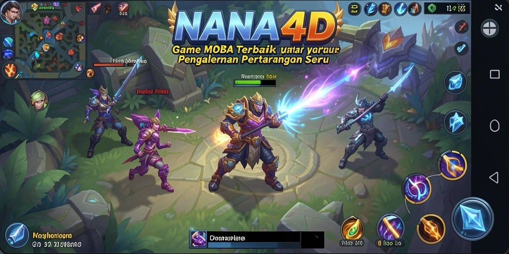 Tampilan gameplay seru di NANA4D dengan aksi heroik.