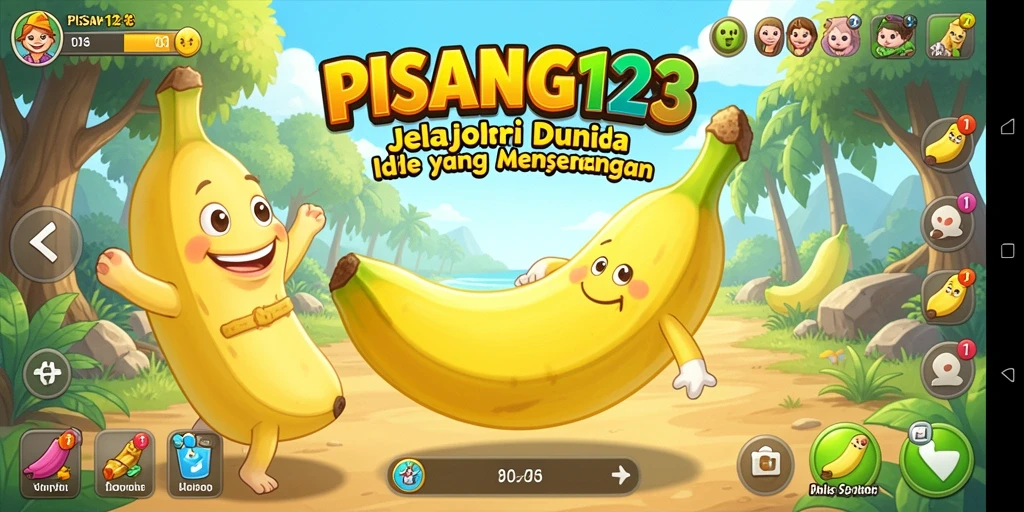 Tampilan gameplay PISANG123 yang menawan dan menyenangkan.