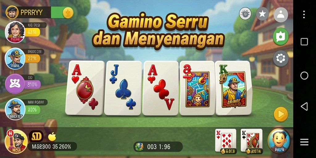 Screenshot PPRRYY menampilkan gameplay domino yang seru dan interaktif.