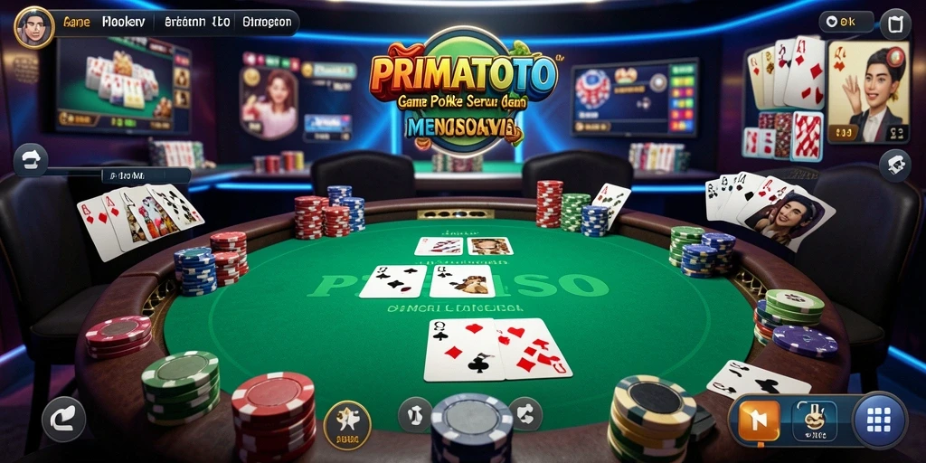 Tampilan menarik gameplay Poker di PRIMATOTO