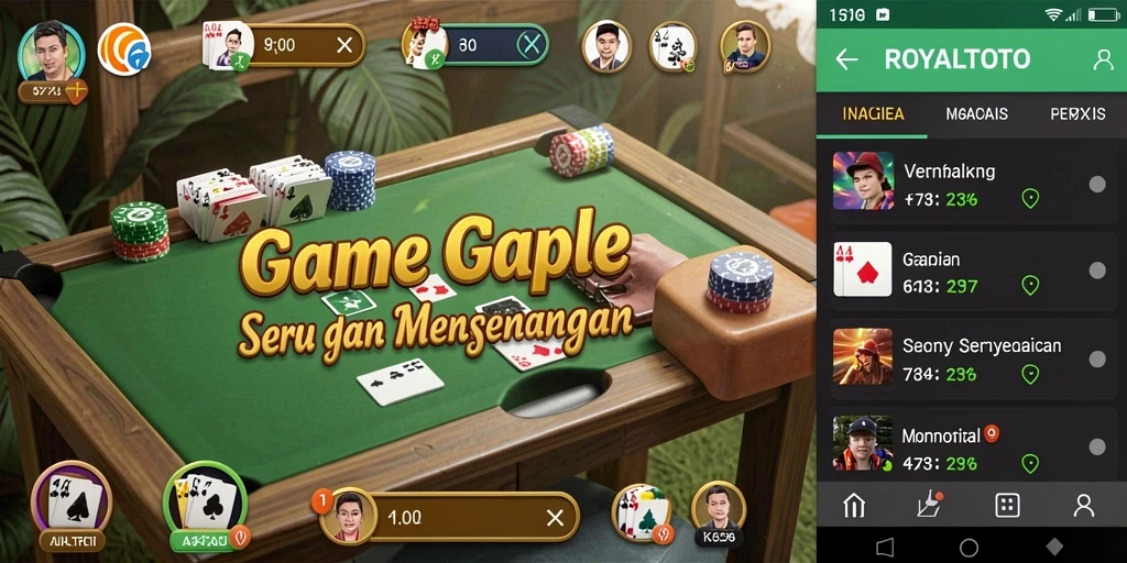 Tampilan gameplay seru di ROYALTOTO dengan interaksi antar pemain.