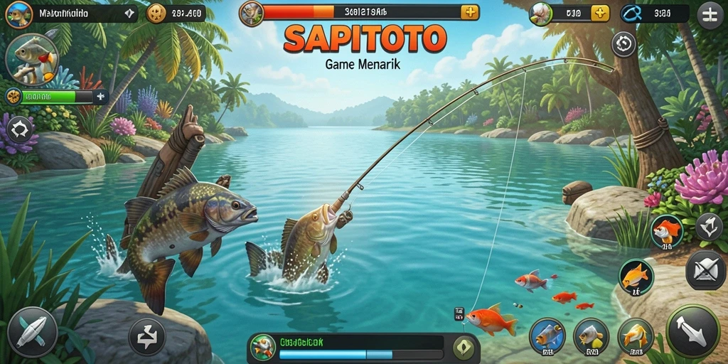 Tangkapan ikan yang memukau dalam SAPITOTO saat bermain.