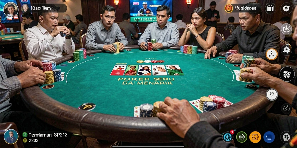 Gameplay seru SP212 menampilkan aksi poker yang mendebarkan.