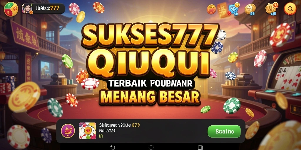 Screenshot utama SUKSES777 menampilkan gameplay seru QiuQiu.