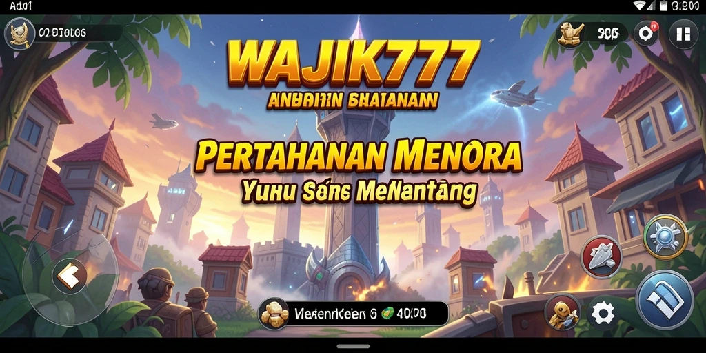 Tampilan screenshot WAJIK777 menunjukkan aksi mendebarkan dalam Tower Defense.