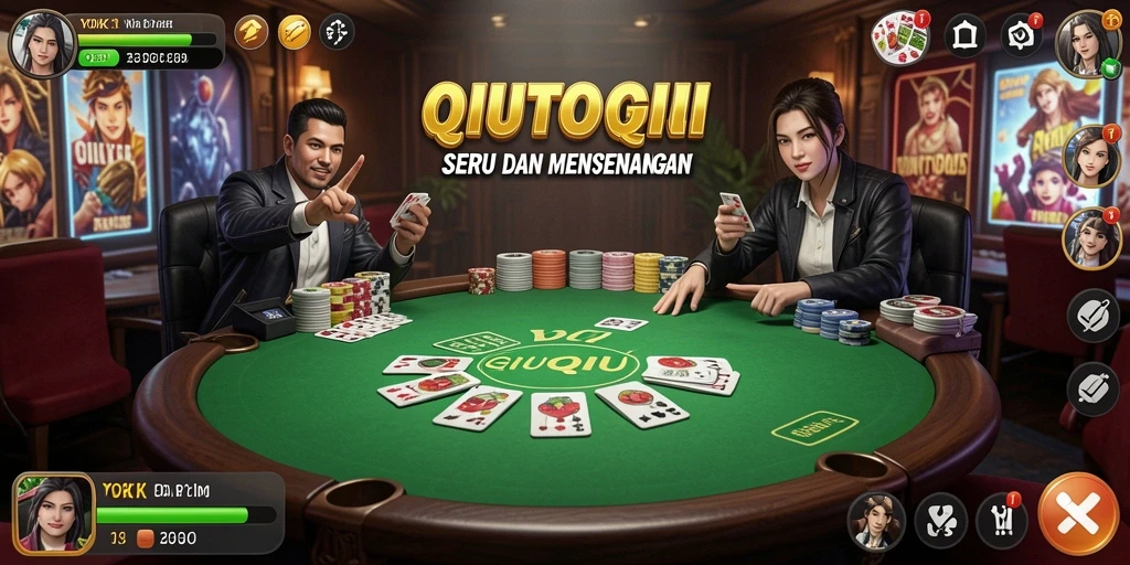 Tampilan menarik YOKTOGEL dengan gameplay QiuQiu yang seru.